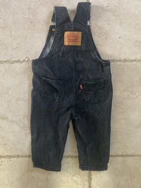 Levi's Levis Toddler Black Denim Overall Overalls Size 9M